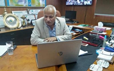 تنفيذا لسياسة الشركة القابضة فى تطبيق التكنولوجيا الحديثة وتفعيل منظومة التدريب عن بعد .  كلمة اليوم السيد المهندس / محمد سعيد نشأت رئيس مجلس الإدارة والعضو المنتدب للسادة المهندسين المتدربين