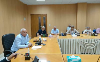 السيد المهندس رئيس مجلس الادارة يتابع اعمال التوسعات بمحطة مياه غرب النوبارية