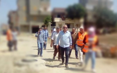 استقبال المهندس محمد سعيد نشأت للجنة الشركة القابضة لمتابعة مشروعات المبادرة الرئاسية “حياة كريمة” بمحافظة البحيرة