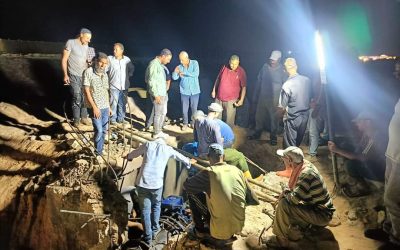 بحضور السيد المهندس محمد سعيد نشأت رئيس مجلس الاداره والعضو المنتدب تم الانتهاء من إصلاح خط المياه الرئيسي بوادي النطرون وضخ المياه إلى جميع أنحاء المدينة