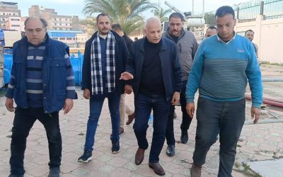 السيد المهندس محمد سعيد نشأت رئيس مجلس الإدارة والعضو المنتدب يتابع ميدانيًا أعمال صيانة خط طرد محطة مياه دمنهور التشيكي ويلتقي بالعاملين