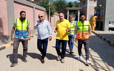 السيد المهندس محمد سعيد نشأت رئيس مجلس الإدارة والعضو المنتدب يرفع حالة الاستعداد القصوى لمواجهة الأمطار وموسم الشتاء ويتابع جاهزية محطات المعالجة والصرف الصحي بمركزي بدر وكوم حماده