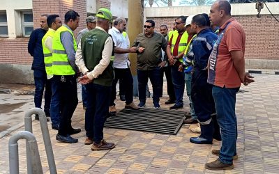 السيد المهندس أحمد عبد المنعم التراس – رئيس مجلس الإدارة والعضو المنتدب – بزيارة ميدانية لرافعَي الصرف الصحي بالكورنيش ومضرب الأرز بمدينة رشيد.