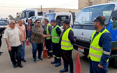 قام السيد المهندس أحمد عبد المنعم التراس – رئيس مجلس الإدارة والعضو المنتدب – بجولة ميدانية مسائية بمدينة إدكو.  حيث تفقد سيادته نقاط اصطفاف رجال ومعدات الشركة، واطمأن على جاهزيتها التامة وجميع الاستعدادات اللازمة للتعامل مع أي تجمعات لمياه الأمطار، .