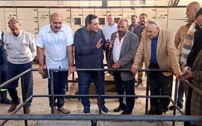 قام السيد المهندس أحمد عبد المنعم التراس رئيس مجلس الإدارة والعضو المنتدب ، ظهر اليوم، بزيارة ميدانية لرافعَي الصرف الصحي رقم (6) الرئيسي ورافع الحدائق بمدينة كفر الدوار.