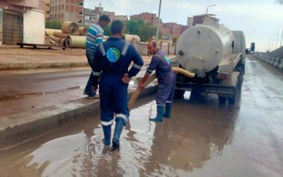 مياه البحيرة تواصل رفع درجات الاستعداد القصوى للتعامل مع موجة الأمطار