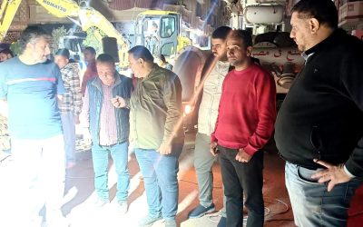 حرص السيد المهندس أحمد عبد المنعم التراس رئيس مجلس الإدارة والعضو المنتدب ، على التواجد ميدانياً بين الفرق الفنية لمتابعة العمل لحظة بلحظة.