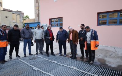 السيد المهندس احمد التراس رئيس مجلس الإدارة والعضو المنتدب في جولة ميدانية للاطمئنان على جاهزية المحطات والروافع خلال موجة الأمطار المصاحبة لنوة «القاسم»
