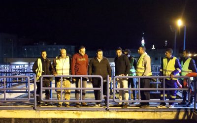 السيد المهندس احمد التراس رئيس مجلس الإدارة والعضو المنتدب يتفقد محطة مياه منشأة نصار مساءً التزام ميداني بتوجيهات القيادة السياسية لضمان مياه شرب آمنة