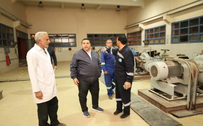 السيد المهندس احمد التراس رئيس مجلس الإدارة والعضو المنتدب في زيارة مسائية لمحطة مياه الحرير الصناعي بكفر الدوار… متابعة ميدانية دقيقة وتأكيد على الجاهزية الكاملة واستدامة الخدمة