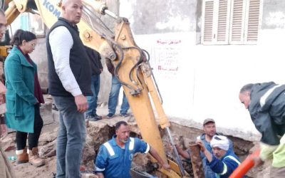 الانتهاء الكامل من أعمال الإصلاح والصيانة للكسر المفاجئ الذي وقع بخط مياه قطر 6 بوصة بمنطقة أبو الريش بمدينة دمنهور.