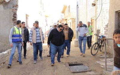 جولة ميدانية ومتابعة مستمرة… رئيس مياه البحيرة يتابع مشروعات «حياة كريمة» بعدد من القرى