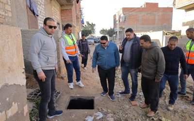 رئيس مياه البحيرة يتفقد الوصلات المنزلية بقرية الثامنة بمركز أبو المطامير