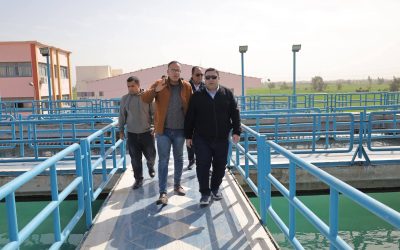 السيد المهندس احمد التراس رئيس مجلس الإدارة والعضو المنتدب يتفقد محطة مياه منشأة نصار صباح اليوم استعدادًا لشهر رمضان الكريم