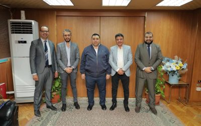 السيد المهندس احمد التراس رئيس مجلس الإدارة والعضو المنتدب يستقبل وفد جهاز تنظيم مياه الشرب وحماية المستهلك ووفد الشركة القابضة لمتابعة منظومة الأداء وخدمة العملاء