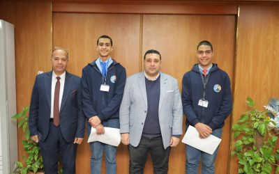 السيد المهندس احمد التراس رئيس مجلس الإدارة والعضو المنتدب يكرّم طلاب مدرسة الشركة لدعم الابتكار والتميز في المحافل الوطنية والدولية