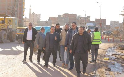 السيد المهندس احمد التراس رئيس مجلس الإدارة والعضو المنتدب يتفقد مشروع إحلال وتجديد خط طرد نظير المراكبية بكفر الدوار بتكلفة 25 مليون جنيه
