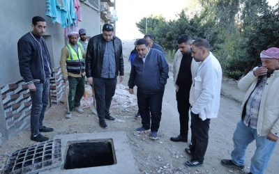 السيد المهندس احمد التراس رئيس مجلس الإدارة والعضو المنتدب يتفقد الانتهاء من تنفيذ الوصلات المنزلية بمبادرة «حياة كريمة» بقرية دسونس بمركز أبو حمص