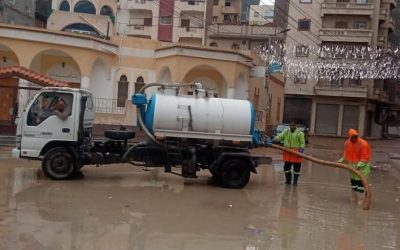 متابعه ميدانية منذ الفجر.. «مياه البحيرة» تواصل رفع تجمعات الأمطار بجميع مراكز ومدن المحافظة