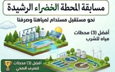 المحطة الخضراء الرشيدة… عنوان التحدي الجديد في مسابقة مياه البحيرة للتميز .. انطلاقة قوية نحو الجودة… مسابقة كبرى لتقييم أفضل ثلاث محطات للمياه وللصرف الصحي بشركة مياه الشرب والصرف الصحي بالبحيره”
