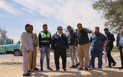 السيد المهندس احمد التراس رئيس مجلس الإدارة والعضو المنتدب يتفقد اللمسات النهائية لخط مياه صلاح العبد بالبحيرة تمهيدًا لدخوله الخدمة بوادي النطرون