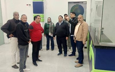 السيد المهندس احمد التراس رئيس مجلس الإدارة والعضو المنتدب يتفقد مشروع مركز خدمة عملاء إيتاي البارود تمهيدًا لافتتاحه قريبًا