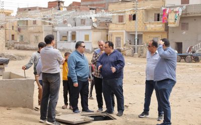 السيد المهندس احمد التراس رئيس مجلس الإدارة والعضو المنتدب يتابع ميدانيًا اللمسات النهائية لوصلات «حياة كريمة» بقرية هليل