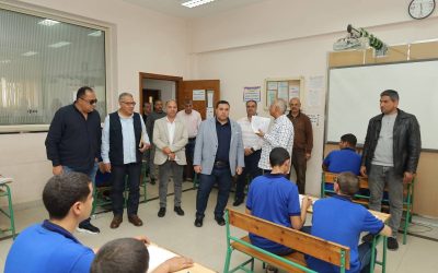 السيد المهندس احمد التراس رئيس مجلس الإدارة والعضو المنتدب يتفقد سير امتحانات مدرسة مياه البحيرة ويؤكد: التعليم الفني ركيزة أساسية لبناء مستقبل الدولة