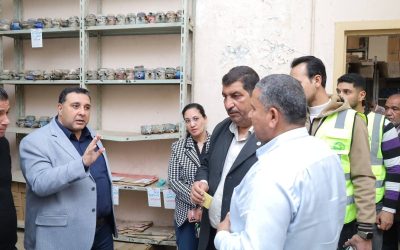 السيد المهندس احمد التراس رئيس مجلس الإدارة والعضو المنتدب يتفقد ورشة العدادات مسبقة الدفع بدمنهور ويوجه بإنشاء ورشة مركزية متكاملة
