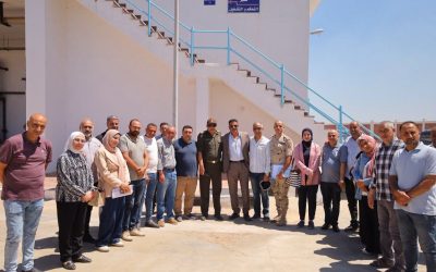 رئيس مياه البحيرة ومساعد رئيس الهيئة الهندسية للبحيرات ورئيس الجهاز التنفيذي يتفقدون محطة معالجة صرف صحي المعدية بإدكو لبحث التشغيل وخدمة المواطنين