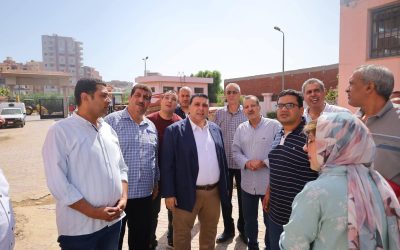 السيد المهندس احمد التراس رئيس مجلس الإدارة والعضو المنتدب يتفقد المراحل النهائية لإنشاء مركز خدمة العملاء بإيتاي البارود تمهيدًا لافتتاحه قريبًا
