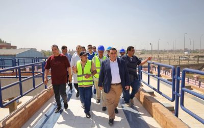 السيد المهندس احمد التراس رئيس مجلس الإدارة والعضو المنتدب يتفقد محطة مياه غرب إيتاي البارود ويؤكد: الدولة تنفذ مشروعات عملاقة لضمان وصول مياه الشرب الآمنة لكل مواطن
