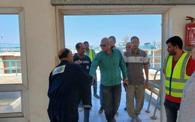 رئيس مياه البحيرة يتفقد محطة مياه بدر بجنوب التحرير ويتابع كفاءة التشغيل وجودة المياه